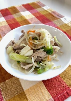 包丁いらず！豚肉と野菜のめんつゆマヨ炒め-レシピのメイン写真