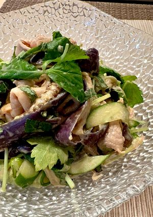 豚しゃぶと茄子の薬味たっぷりごまダレ和え-レシピのメイン写真
