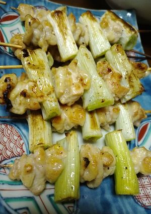 鶏皮と白葱の焼鳥-レシピのメイン写真