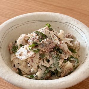 【楽めし】サバ缶れんこんサラダ