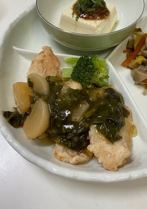 カリカリ鶏胸肉のカブあん-レシピのメイン写真