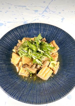 厚揚げとしめじと水菜の和風あんかけ-レシピのメイン写真