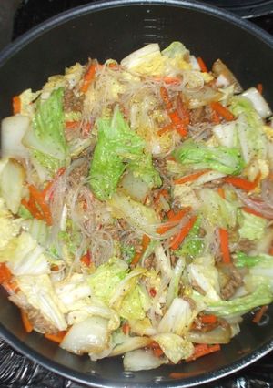 麻婆春雨白菜♪簡単緑豆春雨-レシピのメイン写真