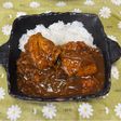 ノンフライヤーでカレー用のチキンを焼く