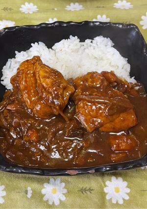 ノンフライヤーでカレー用のチキンを焼く-レシピのメイン写真