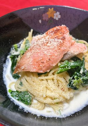 鮭とほうれん草のパスタ♪♪-レシピのメイン写真