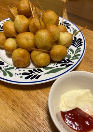 HMで簡単!ひとくちアメリカンドッグ-レシピのメイン写真