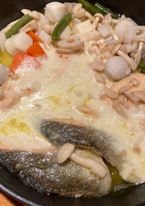 鮭と冷凍野菜のワンパン料理-レシピのメイン写真