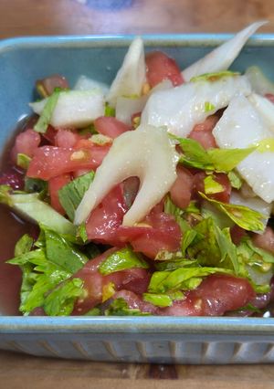 セロリとトマトのかんたん酢サラダ-レシピのメイン写真