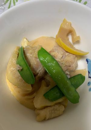 筍と鶏ももの煮物（味噌味）-レシピのメイン写真