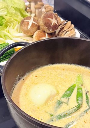 〆も美味しい✨️ピリ辛豆乳鍋スープ-レシピのメイン写真