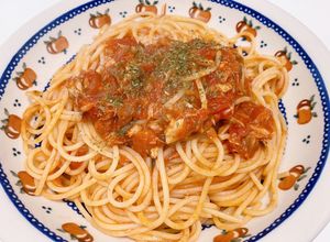 鯖缶を使って簡単‪✿鯖トマトパスタ-レシピのメイン写真