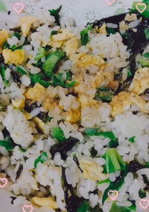 明日葉と炒り卵の混ぜご飯-レシピのメイン写真