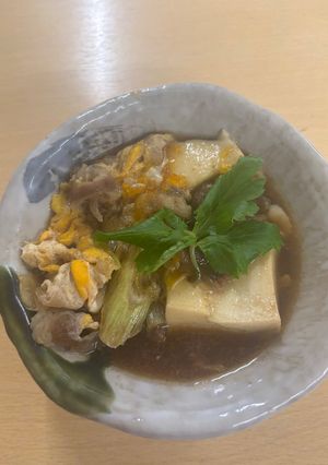 肉豆腐の卵とじ-レシピのメイン写真