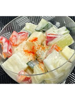 チーズと野菜のごろっとサラダ★動画あり★-レシピのメイン写真