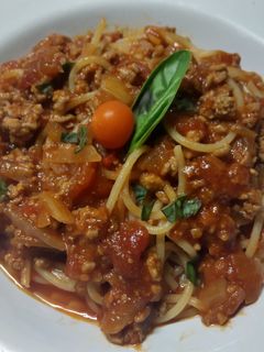 ミートソースパスタ-レシピのメイン写真