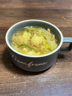 栄養満点⭐︎えのきともやしの卵スープ-レシピのメイン写真