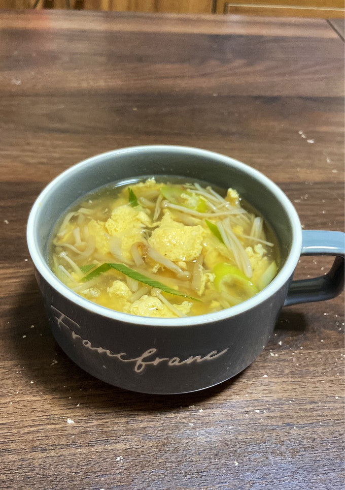 栄養満点⭐︎えのきともやしの卵スープ-レシピのメイン写真