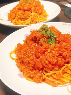 ミートソースパスタ-レシピのメイン写真