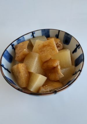きつね大根☆揚げと大根の味噌味の煮物-レシピのメイン写真