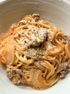豚肉と玉ねぎのスパゲッティ-レシピのメイン写真