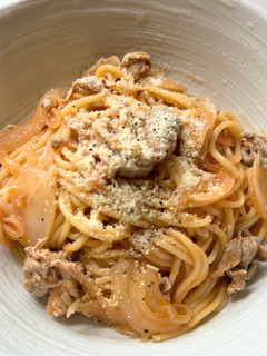 豚肉と玉ねぎのスパゲッティ-レシピのメイン写真