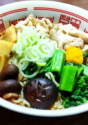 豚シャブ肉とかつお菜の無化調ラーメン-レシピのメイン写真