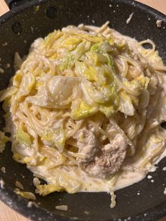 春キャベツとタラコのクリームパスタ-レシピのメイン写真