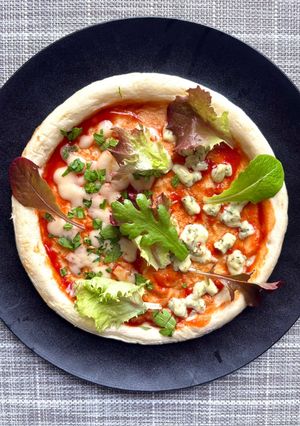 ゴーダチーズ&ブルーチーズのピザ-レシピのメイン写真