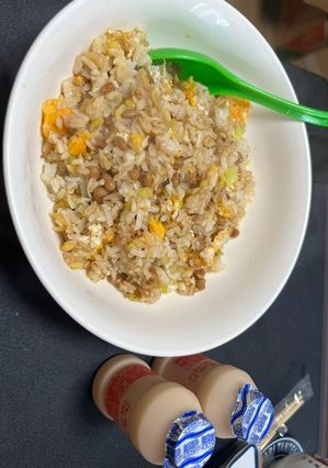 にんにく・ねぎ・なっとう・たまごチャーハン-レシピのメイン写真