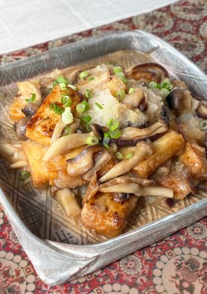 作り置きに♪厚揚げときのこのおろし和え-レシピのメイン写真