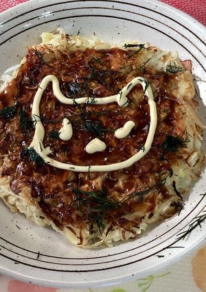 包丁を使わない！カット食材でお好み焼き！-レシピのメイン写真