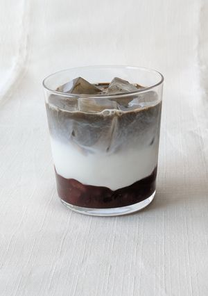 【おうちカフェ】ほうじ茶しるこラテ-レシピのメイン写真