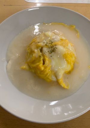 炊き込みご飯のオムライス・シチューがけ-レシピのメイン写真