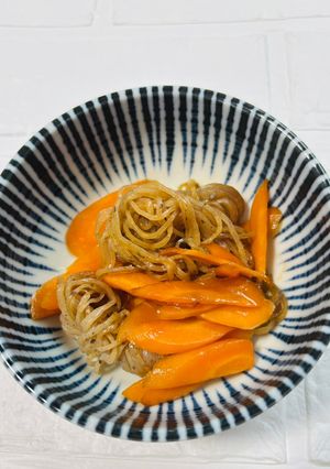 にんじんとしらたきの甘辛炒め-レシピのメイン写真