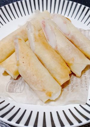 クリスマスに！餅チーズベーコン春巻き-レシピのメイン写真