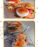 コストコのロールパンでハンバーガー