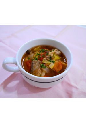 サバ缶とキャベツのスープ-レシピのメイン写真