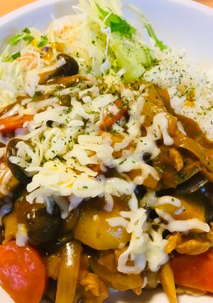バーモントカレー中辛●チキンチーズカレー-レシピのメイン写真