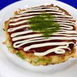 ほうれん草とお餅のお好み焼き