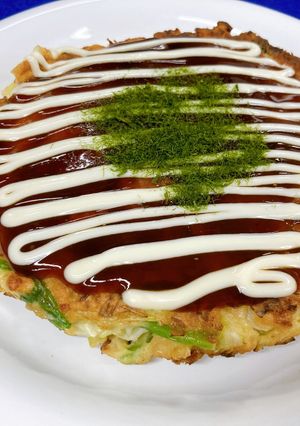ほうれん草とお餅のお好み焼き-レシピのメイン写真