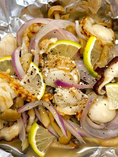 ベビーホタテときのこの塩麹ホイル焼き-レシピのメイン写真