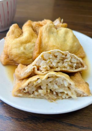【節約】もやし入り油揚げの煮物-レシピのメイン写真