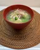 ピーマンのヘタと豆腐の味噌汁