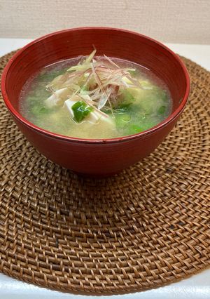 ピーマンのヘタと豆腐の味噌汁-レシピのメイン写真