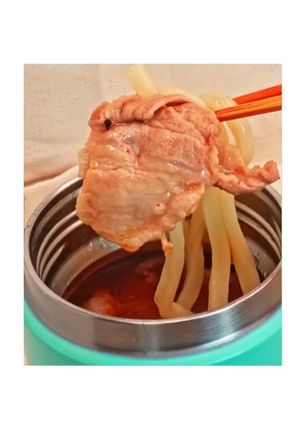 豚南蛮うどん【うどん弁当】-レシピのメイン写真