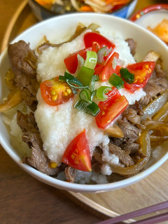 とろろかけ牛丼-レシピのメイン写真