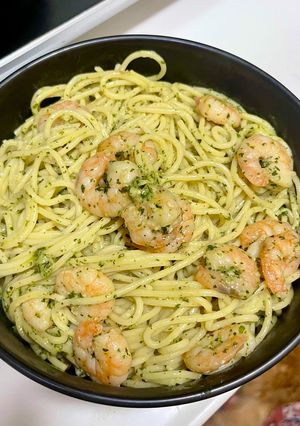 青じそと海老のジェノバ風パスタ-レシピのメイン写真