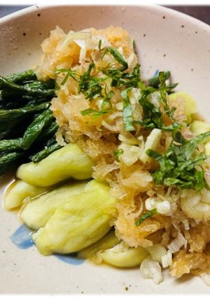 揚げいんげんと茄子のおろしだれ-レシピのメイン写真