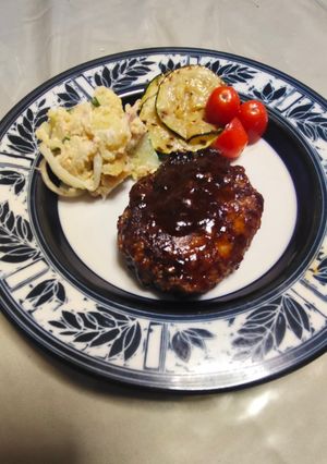 お好み焼きソースで🌟簡単ハンバーグ-レシピのメイン写真